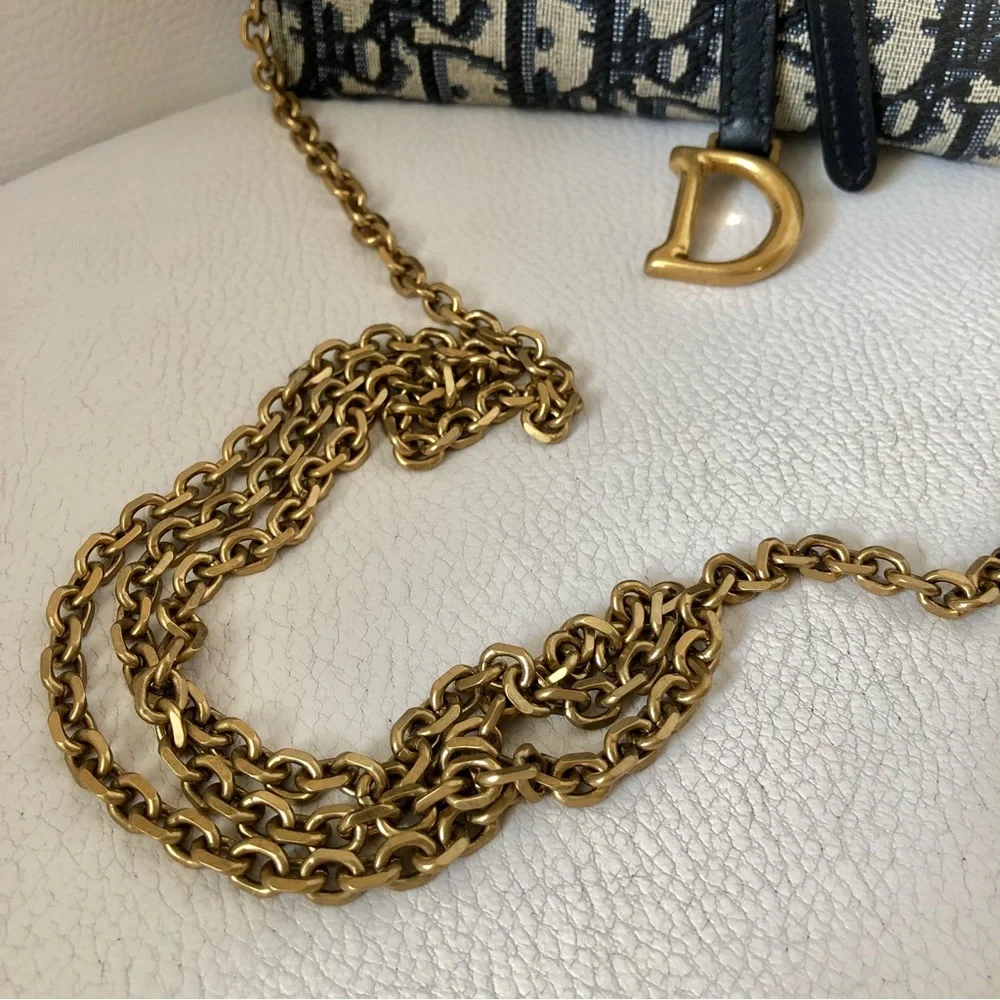 💓🤩 authentic💯 Dior long saddle wallet with chain - Picture 6 of 15